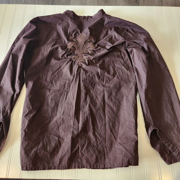 Barefoot Dream Large Brown Tunic 100% Prima Cotton 27.7452 - Picture 9 of 10